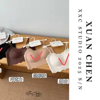 法式性感风一体式背心抹胸上衣外穿高级感无痕蕾丝美背#8857