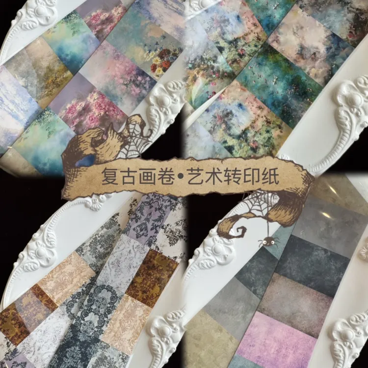 【艺术转印纸】芃芃原创设计美甲油画风转印纸复古油画古典巴洛克