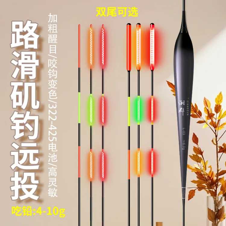湘群LED316电池一目加粗日夜两用咬钩变色夜光漂高颜值野钓装备