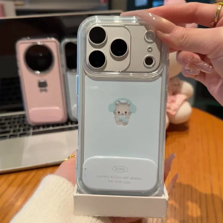 BANCA镂空耳机猫咪支架适用苹果17/16手机壳华为vivo小米15/14opp