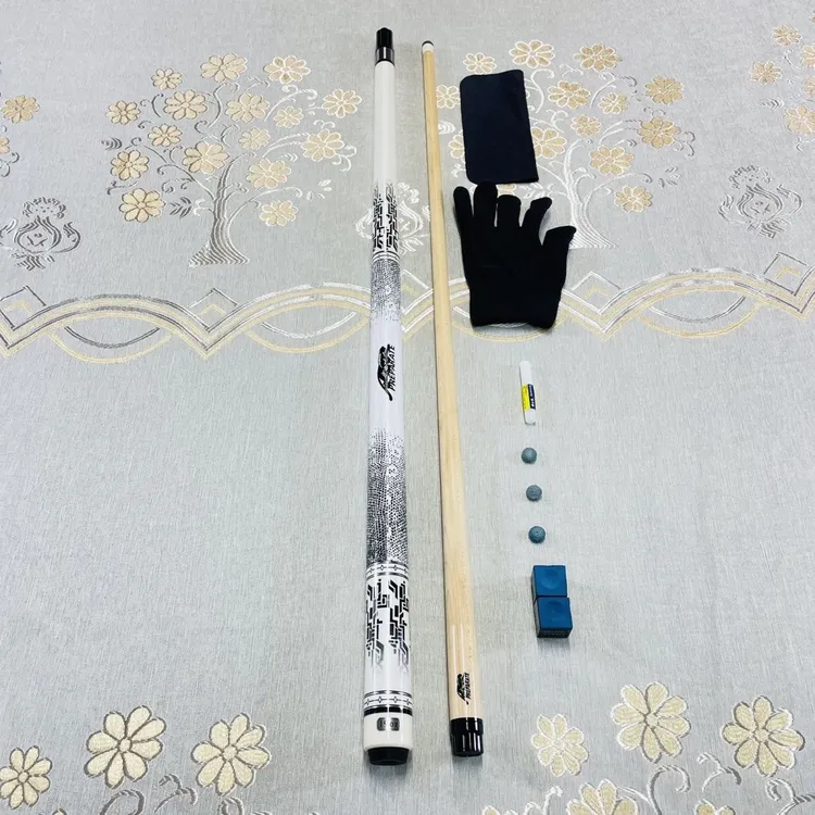 雪豹蜥蜴纹分体枫木台球杆中式专用黑八斯诺克小中大头手工杆推荐