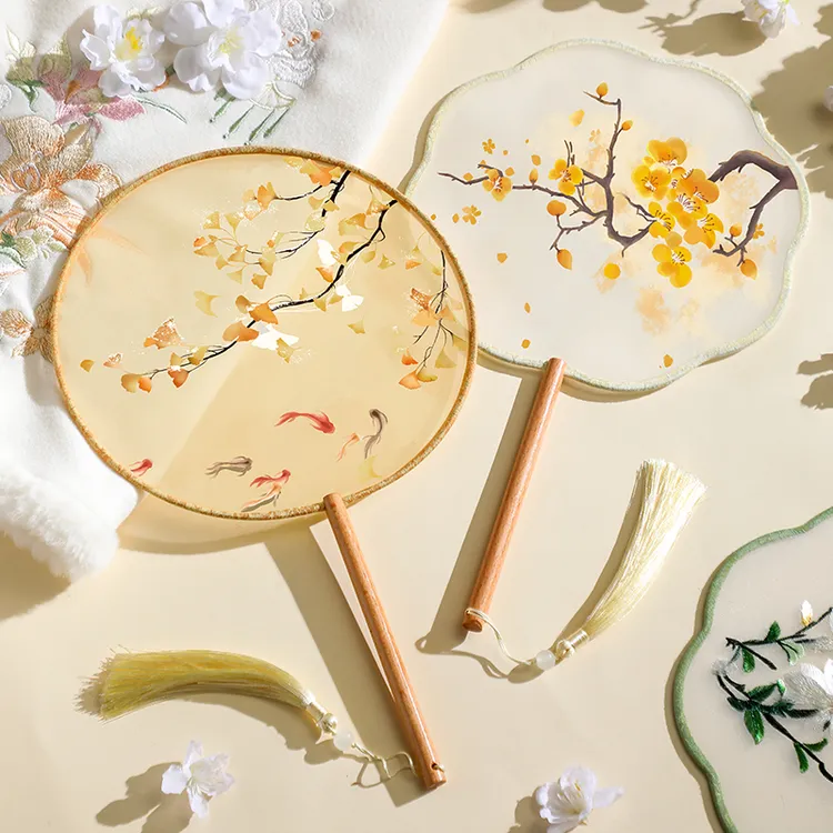 苏州团扇扇子古风新中式苏绣双面绣刺绣手工国风汉服舞蹈专用送礼