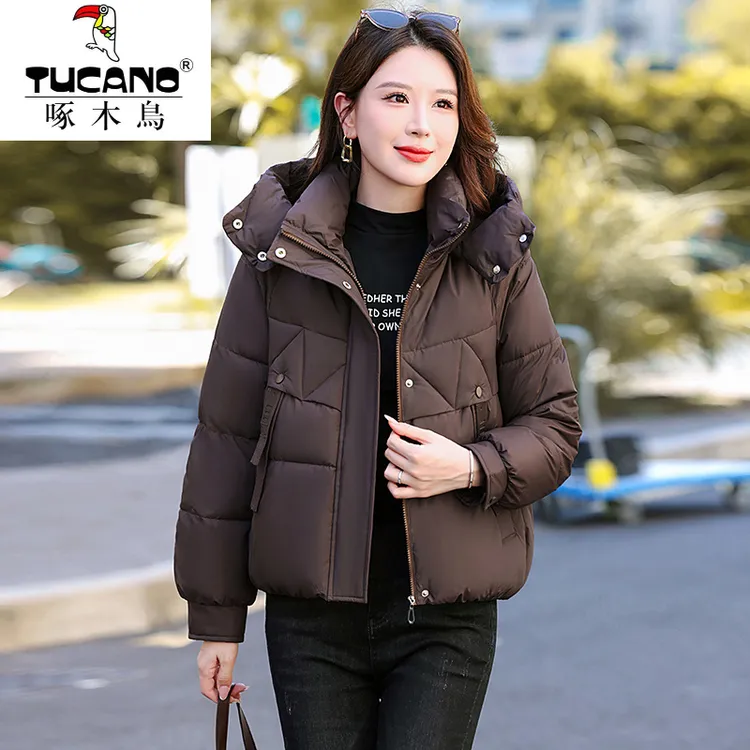 啄木鸟妈妈冬装洋气棉服外套新款中老年女冬季时尚加厚保暖棉衣短