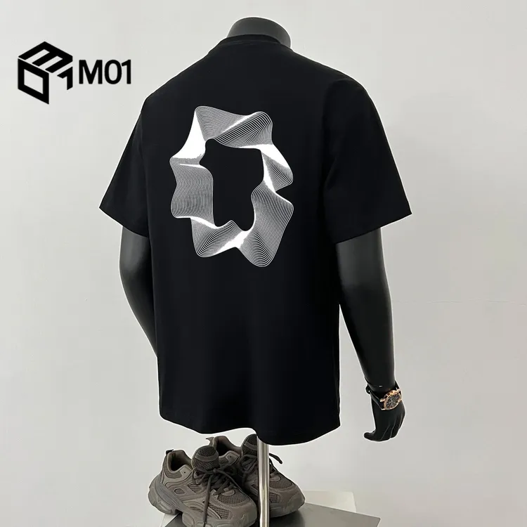 M01短袖t恤2025夏季新款美式复古重磅潮流印花百搭宽松半袖体恤衫