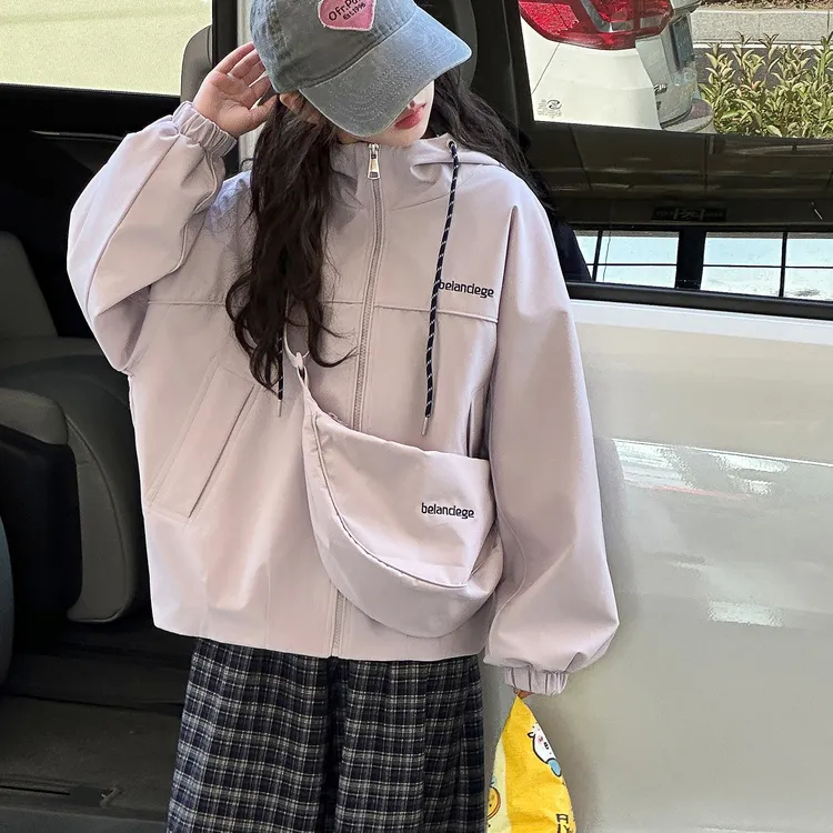 女童秋装外套2025新款洋气时髦中大童上衣儿童韩系宽松休闲风夹克