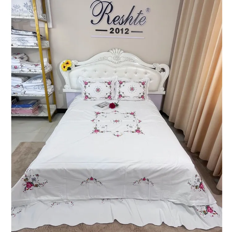 9415-棉布刺绣双人四件套-床单/被套/一对整套