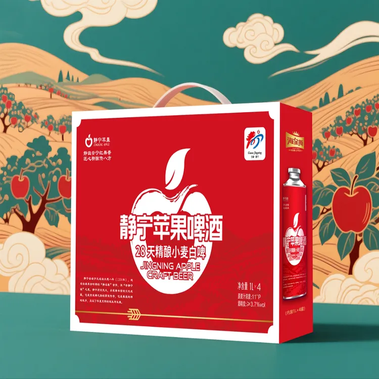 静宁苹果啤酒  精酿白啤 1L*4罐