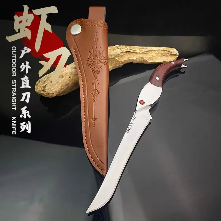 家用水果刀削皮刀户外露营刀便捷手把肉小刀木柄小刀锋利瓜果刀