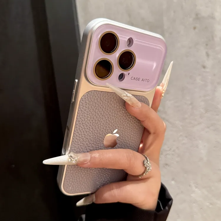 秋冬复古高级皮纹适用苹果17promax手机壳iPhone16/15秒变14/13女