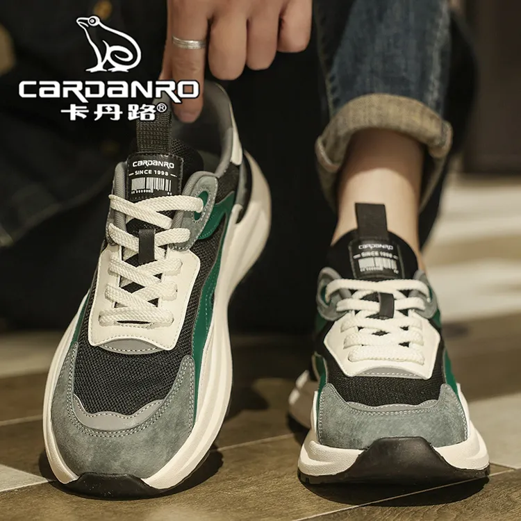 意大利卡丹路男鞋冬季防滑跑步软底运动鞋男士莆田潮流阿甘老爹鞋