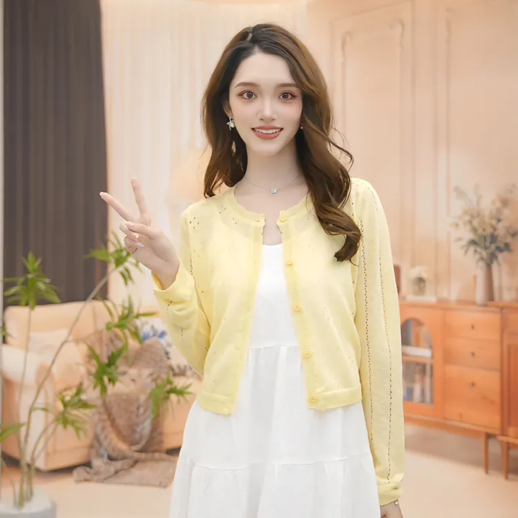 【一秒入夏】茵曼夏季显瘦时尚女装舒适休闲百搭纯色针织衫