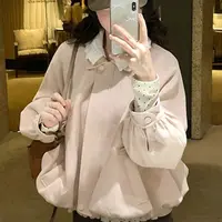 【 莹莹推荐】花边领花苞外套秋季设计感宽松夹克上衣+阔腿套装