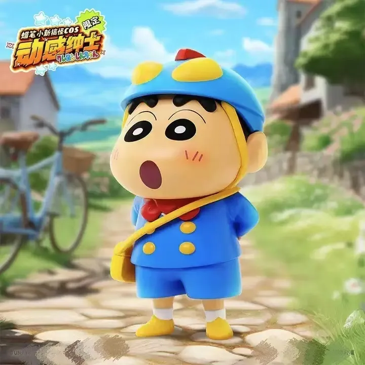 蜡笔小新搞怪COS动感超人手办逛街小新盲盒摆件生日礼物潮流玩具