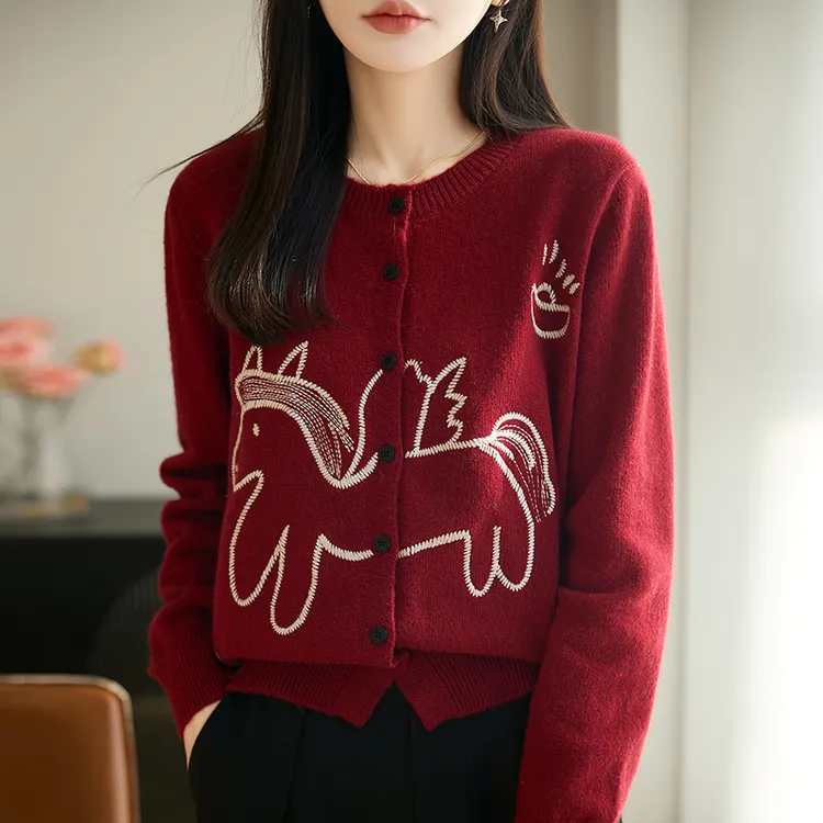 毛衣开衫外套2026春季新款女装针织衫漂亮洋气减龄外搭高级感上衣