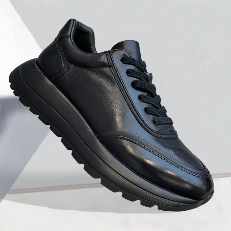 头层牛皮男鞋2025春季新款男士休闲皮鞋真皮百搭运动鞋透气男潮鞋