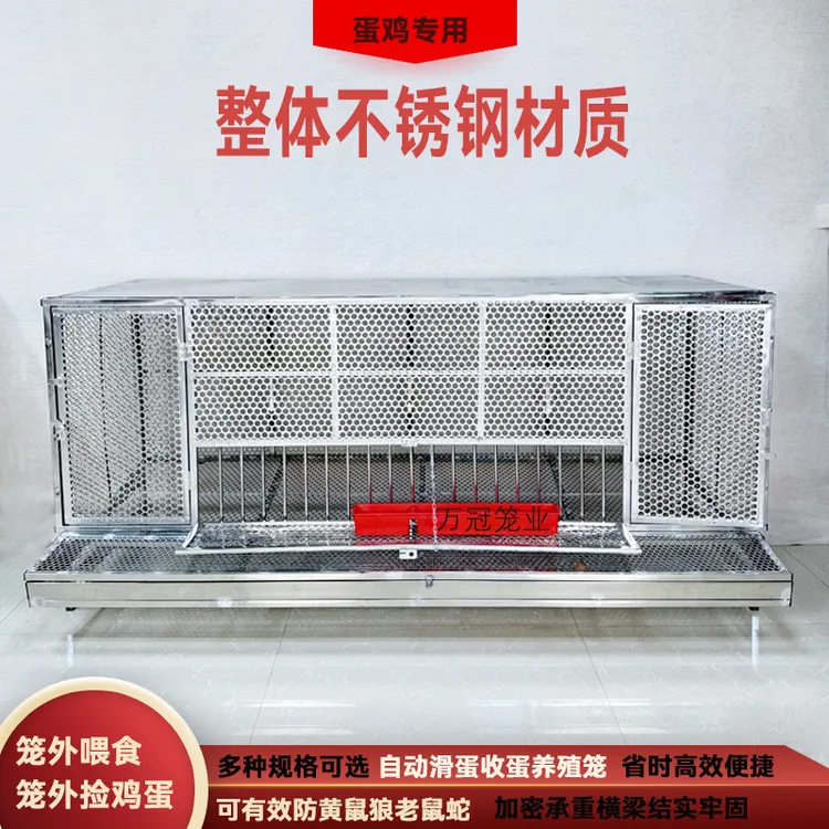 自动滚蛋收蛋鸡笼整体不锈钢加密鸡笼户外防黄鼠狼防腐耐锈