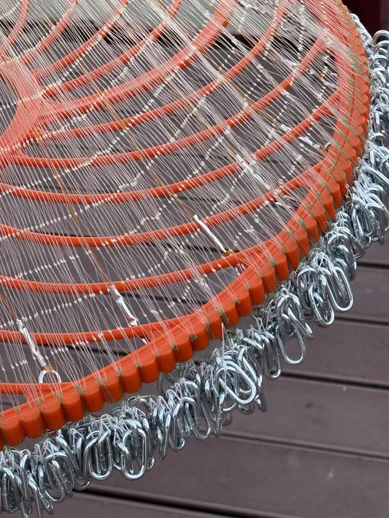 【2.5米高】花边齿轮飞盘撒网圆盘渔网