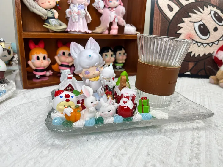 DIMOO系列正版盲盒手工奶油胶DIY杯碟创意精美节日闺蜜礼物潮玩