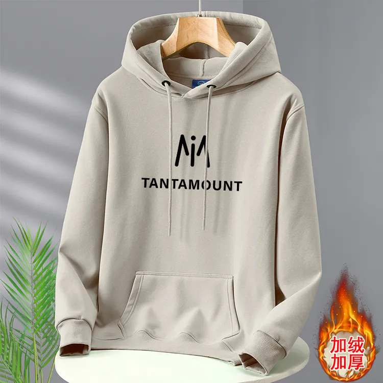 秋冬季男女连帽卫衣加绒加厚百搭潮流套头情侣装休闲时尚打底衫男