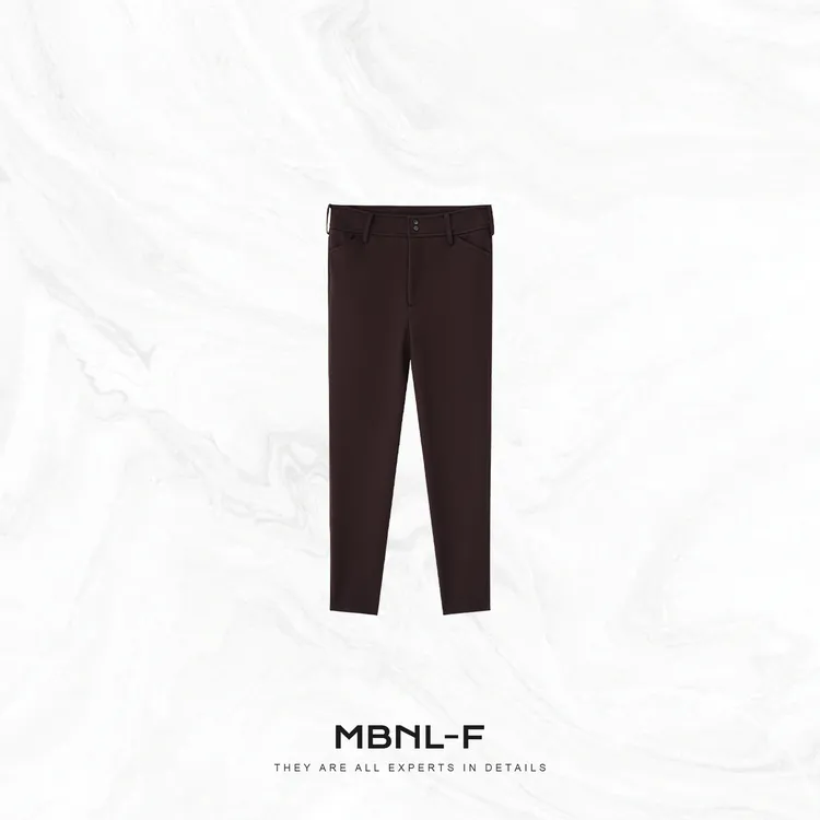MBNL-F“加绒马术裤” 英式双扣极简调性直筒裤 秦磊XM-XKZ9666