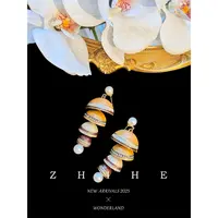 合金耳饰 无艳一禾 风铃珐琅彩耳环YHSC025117