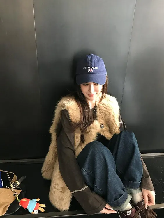 欧尼马甲秋冬新款环保皮草外套年轻款仿羊羔毛托斯卡纳皮毛一体
