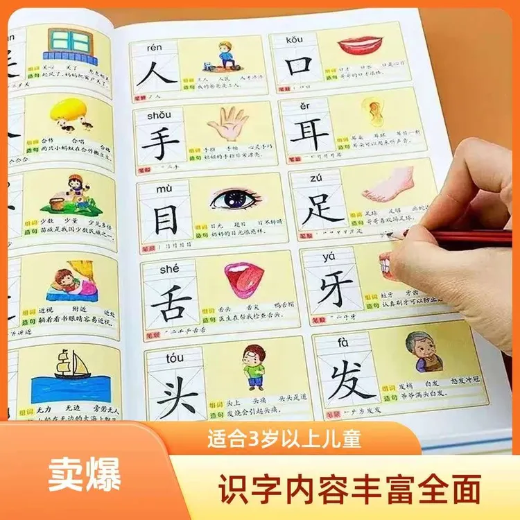 【识字大全3000字】幼儿园学前启蒙认字神器儿小象识字早教卡