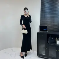 DB.大宝姐【洛神赋】秋季丝绒长袖收腰捏褶高级显瘦连衣裙77852DB