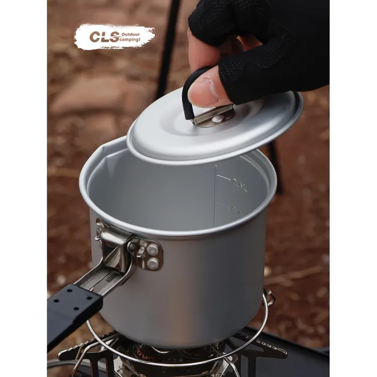 CLS小奶锅户外山地野营便携烧烤煮水泡茶咖啡单人锅自驾折叠锅具