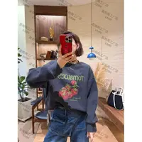 XMM【番茄双面绒卫衣】重工印花刺绣圆领时尚休闲长袖秋冬内搭G5192