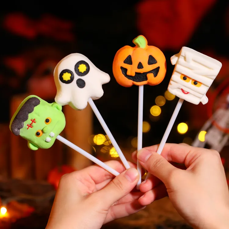 万圣节糖果南瓜棉花糖棒棒糖礼物捣蛋零食可爱搞怪Halloween礼品