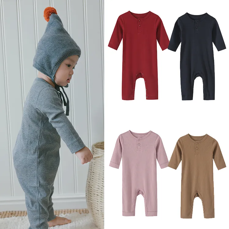 莫代尔睡衣男女无骨秋冬长袖宝宝哈衣爬服新生儿衣服婴儿连体衣