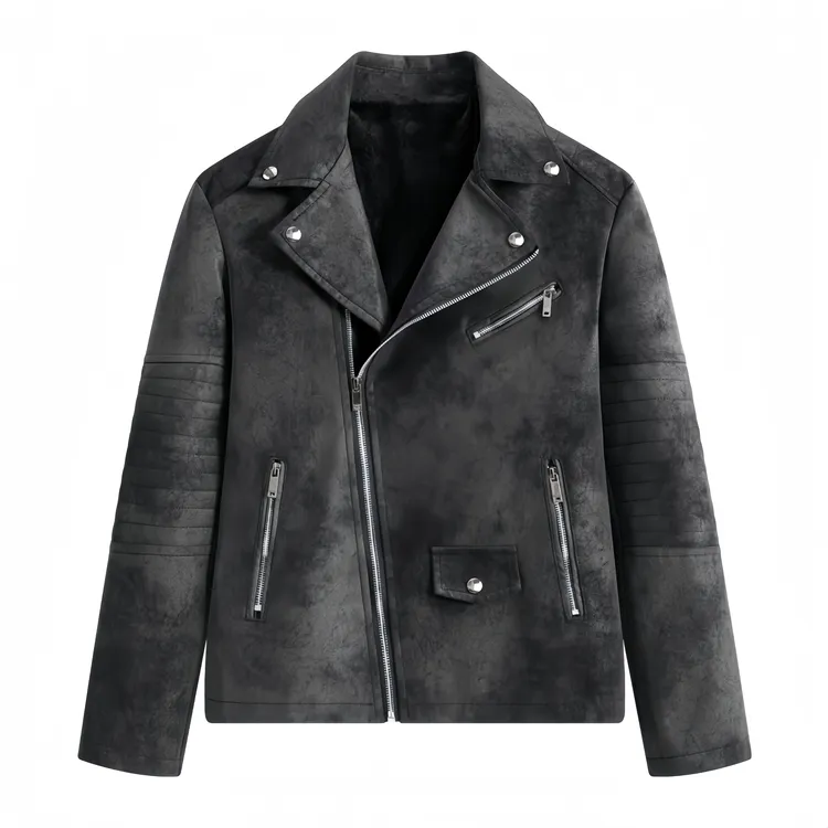 秋冬新款时尚百搭轻熟风机车皮衣男士韩版西装领休闲百搭夹克外套
