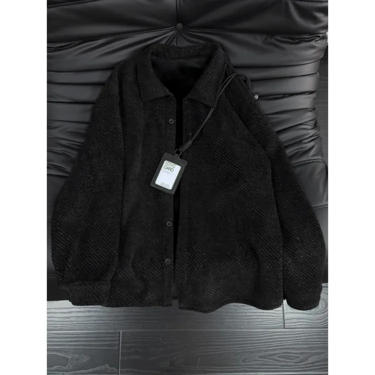 小香风斑马纹衬衫男款秋冬季美式复古加绒加厚外套长袖满天星衬衣