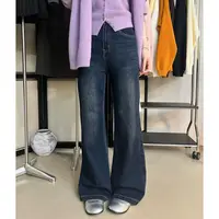  十里@V1237 韩系简约高腰显瘦休闲直筒裤 9-27