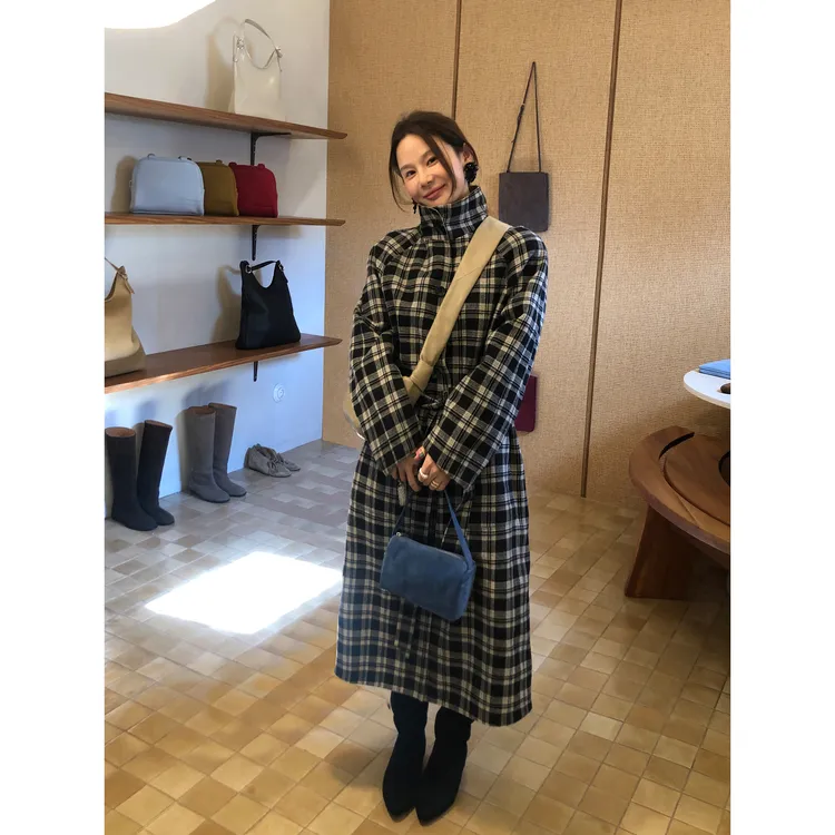WXLSTUDIO  7周年店庆 苏格兰风情50羊毛混纺穿格纹大衣