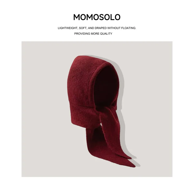 •小红帽•2025秋冬羊毛一体毛线针织围脖一体帽护耳雷锋帽259550