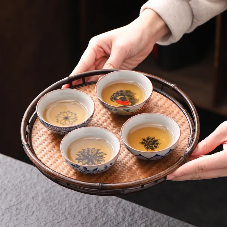 复古青花茶杯陶瓷茶具单杯茶杯主人杯家用陶瓷功夫茶具单杯