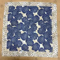 （蓝色山茶）新款方巾65*65左右围巾