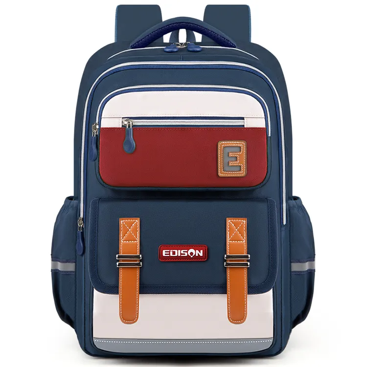 Edison爱迪生新款3-6年级小学生书包大容量儿童减负护脊双肩背包