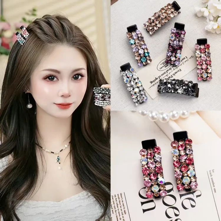 亚克力/树脂韩版水钻刘海刘海侧边夹高级感气质轻奢发夹