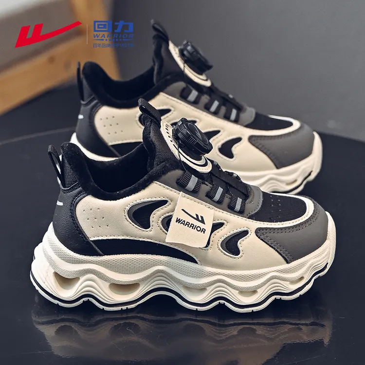 回力童鞋儿童鞋子新款皮面二棉鞋大童男孩运动鞋2025冬男童跑步鞋