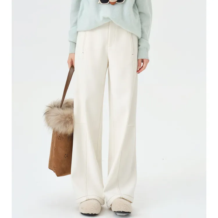 告白/ 重生 针织休闲裤直筒百搭女款垂感长裤秋冬保暖 Co&Sheng