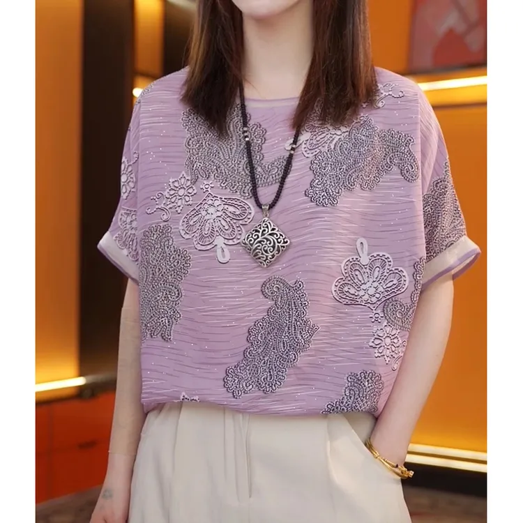 2025春夏季新款优雅减龄时尚设计师款上衣蕾丝显瘦气质百搭镂空女