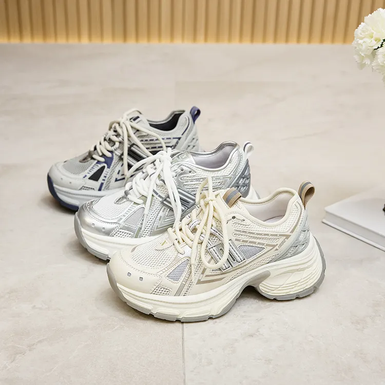 小码内增高厚底复古老爹鞋女2025春季新款运动鞋休闲鞋德训阿甘鞋