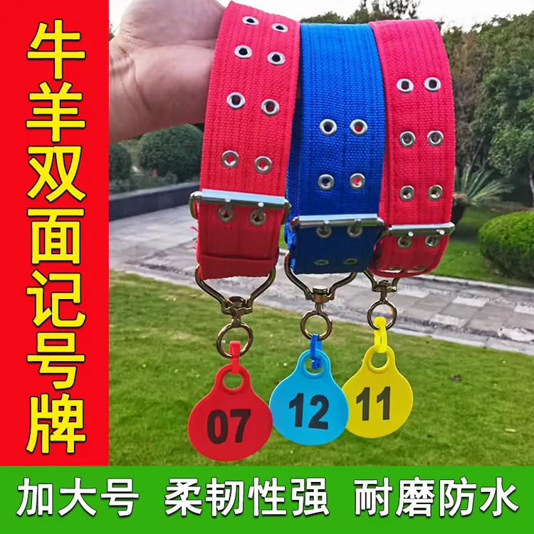 牛羊用双面号码牌脖颈挂牌养殖兽用数字记号牌动物防咬耳标标记牌