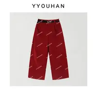 欧尼私服【格子休闲裤】2025秋季新款极简显瘦阔腿裤 2509C6211