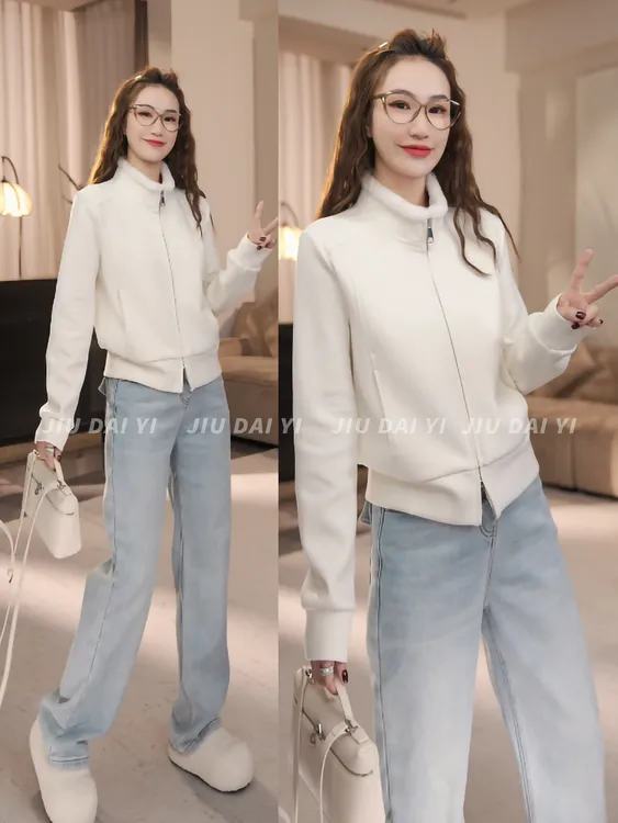 玖黛衣【堡垒】冬季韩版毛毛领简约百搭外套WTP47276