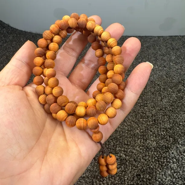 太行崖柏陈化粗抛108颗0.8高油男女文玩佛珠手链提神香味十足手串