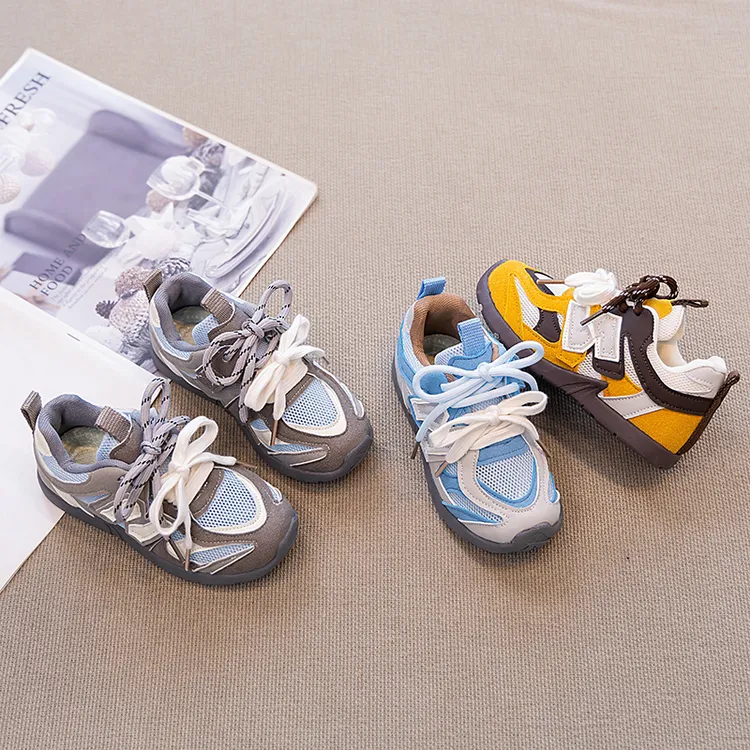双层透网儿童2025秋季新款拼色韩版阿甘鞋运动鞋训鞋防滑女童023